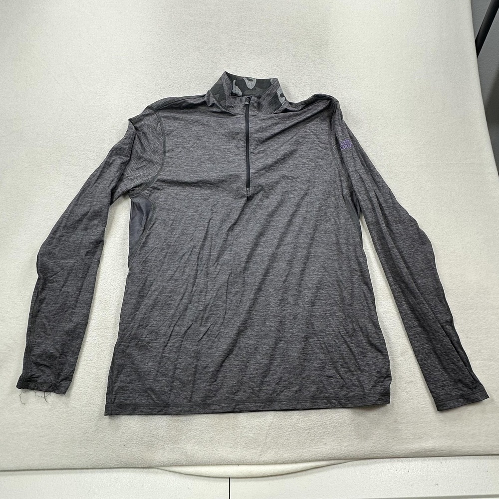 Greyson Pullover Mens Large Gray Quarter Zip Long Sleeve Golf Youth on Course